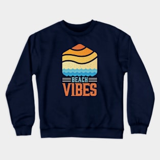 Retro Sunset Beach Vibes Crewneck Sweatshirt